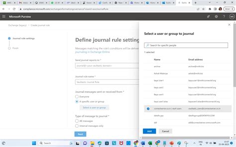 office 365 journaling setup.